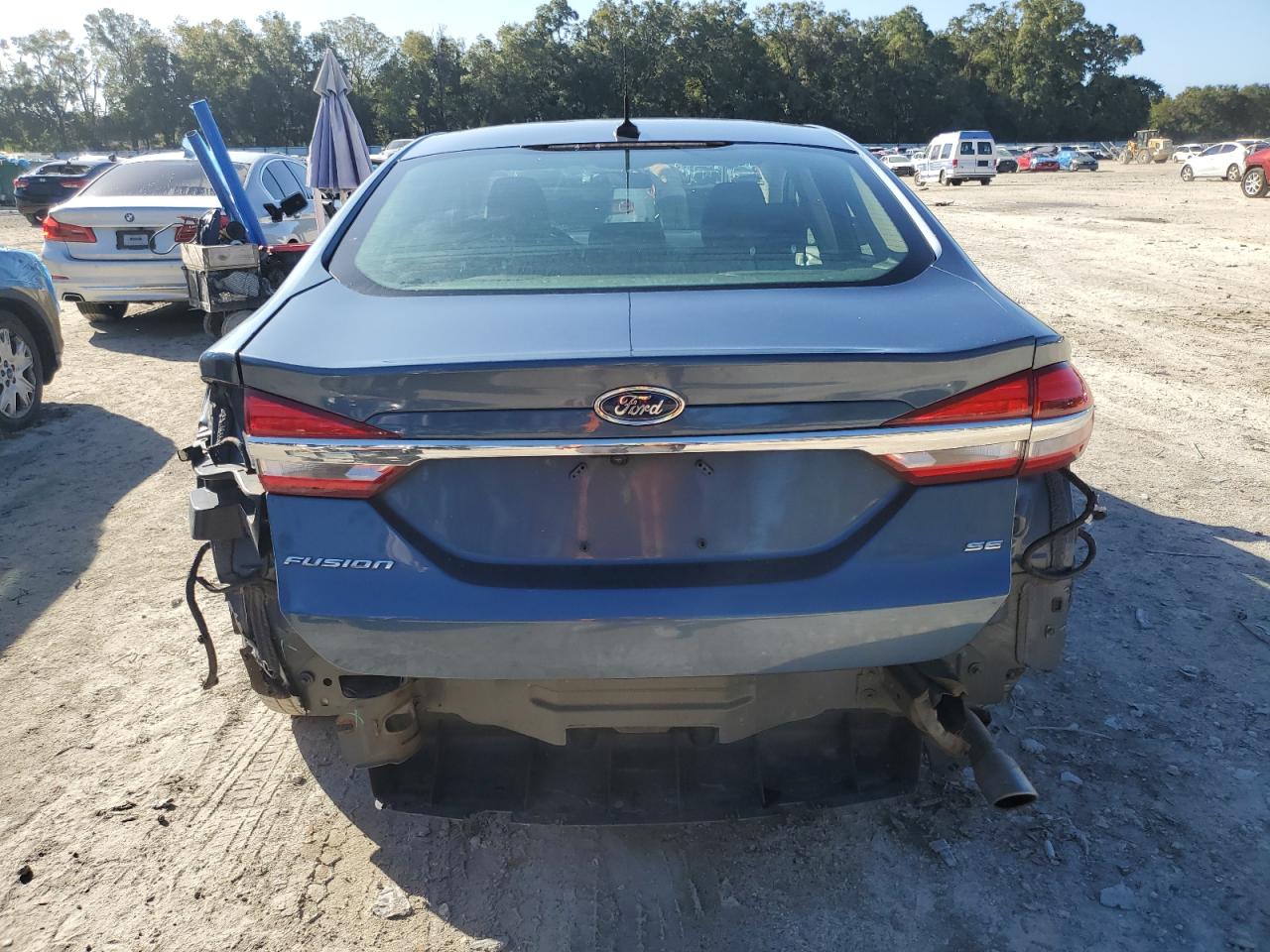 2018 Ford Fusion VIN 3FA6P0H71JR175341 Copart auction photo, rear end damage thumbnail 6