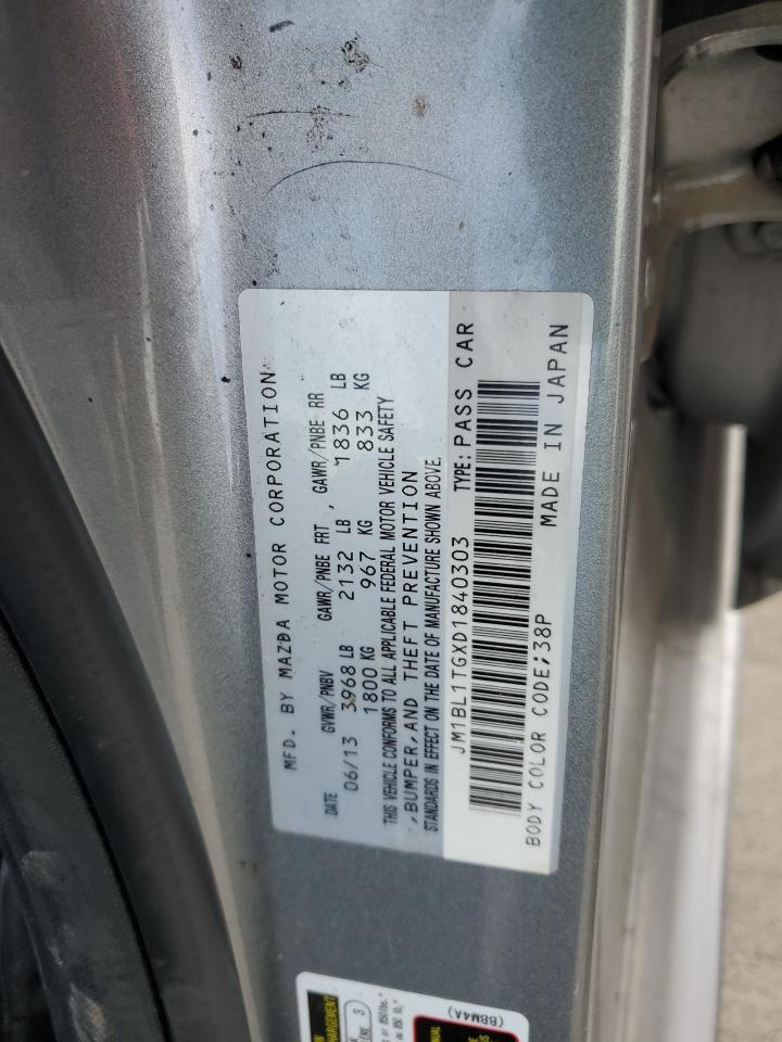 2013 Mazda 3 VIN JM1BL1TGXD1840303 Copart auction photo, front end damage thumbnail 12