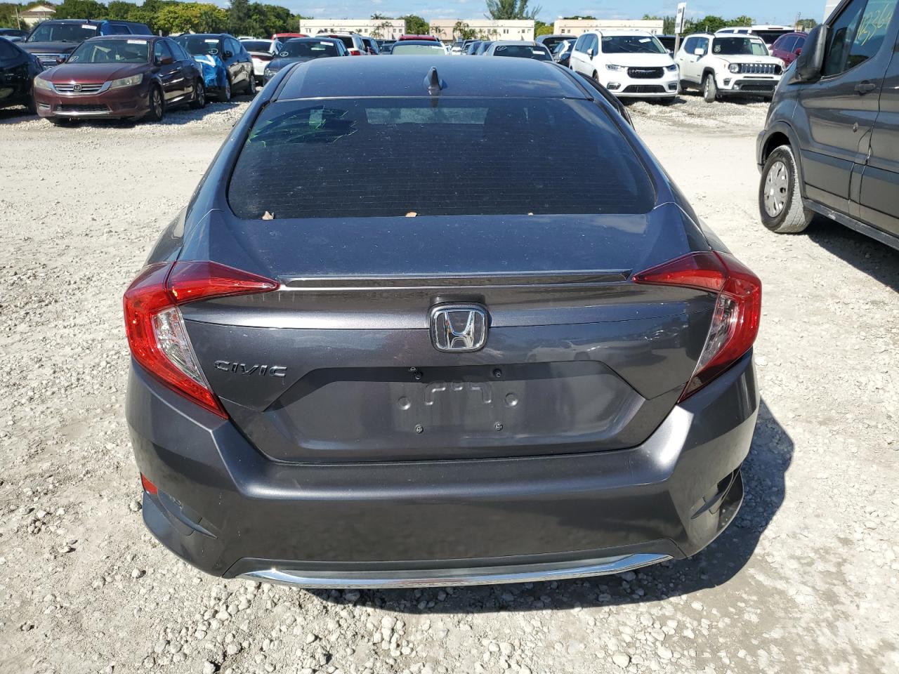 2019 Honda Civic VIN 19XFC1F3XKE008979 Copart auction photo, side damage thumbnail 6