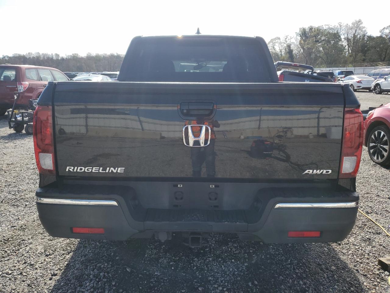 2017 Honda Ridgeline VIN 5FPYK3F65HB018749 Copart auction photo, top/roof damage thumbnail 6