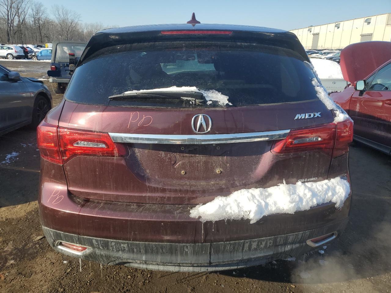 2014 Acura MDX VIN 5FRYD4H24EB018366 Copart auction photo, front end / minor dent/scratches damage thumbnail 6