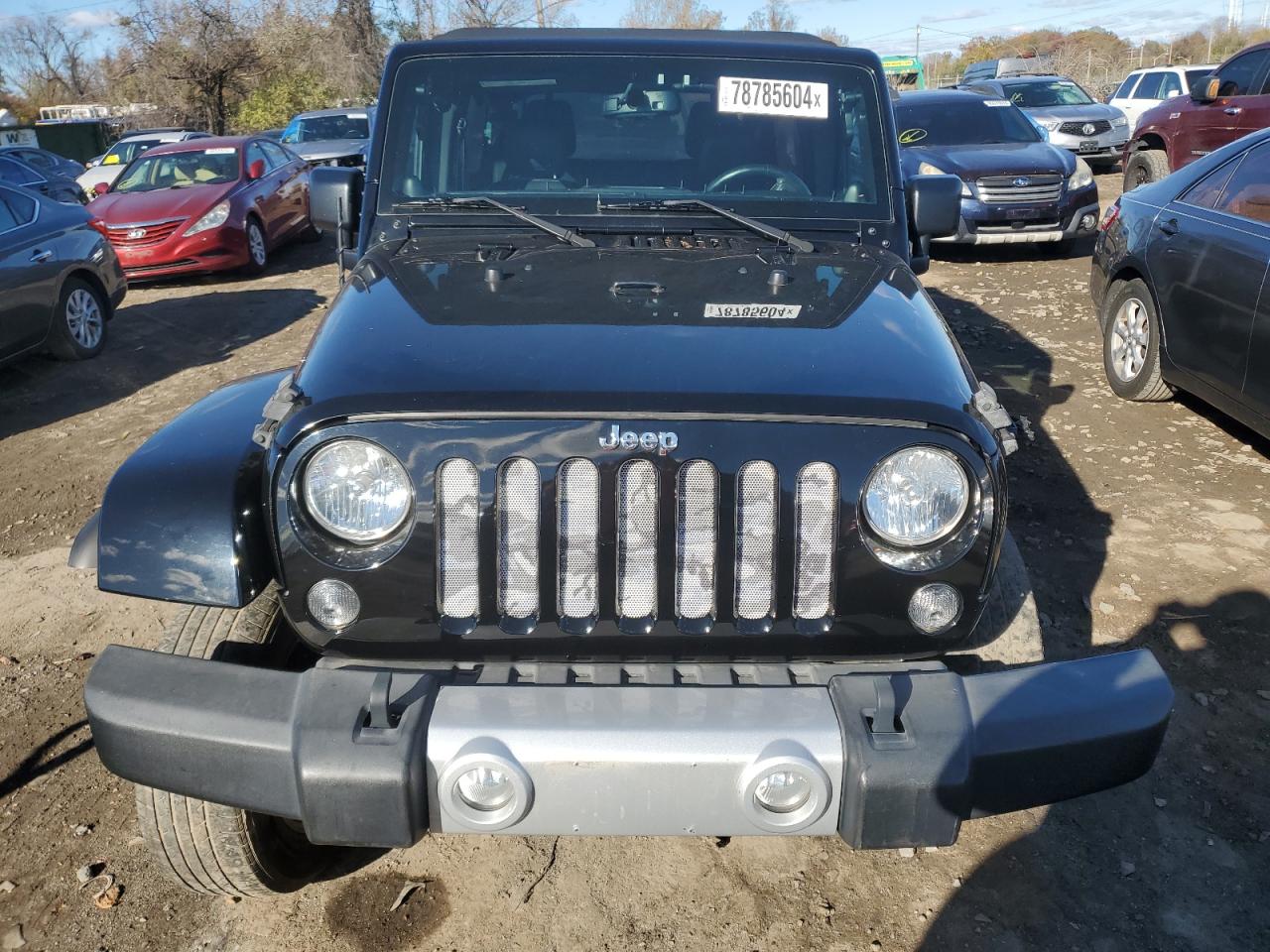 2014 Jeep Wrangler VIN 1C4BJWEG7EL319531 Copart auction photo, front end / side damage thumbnail 5
