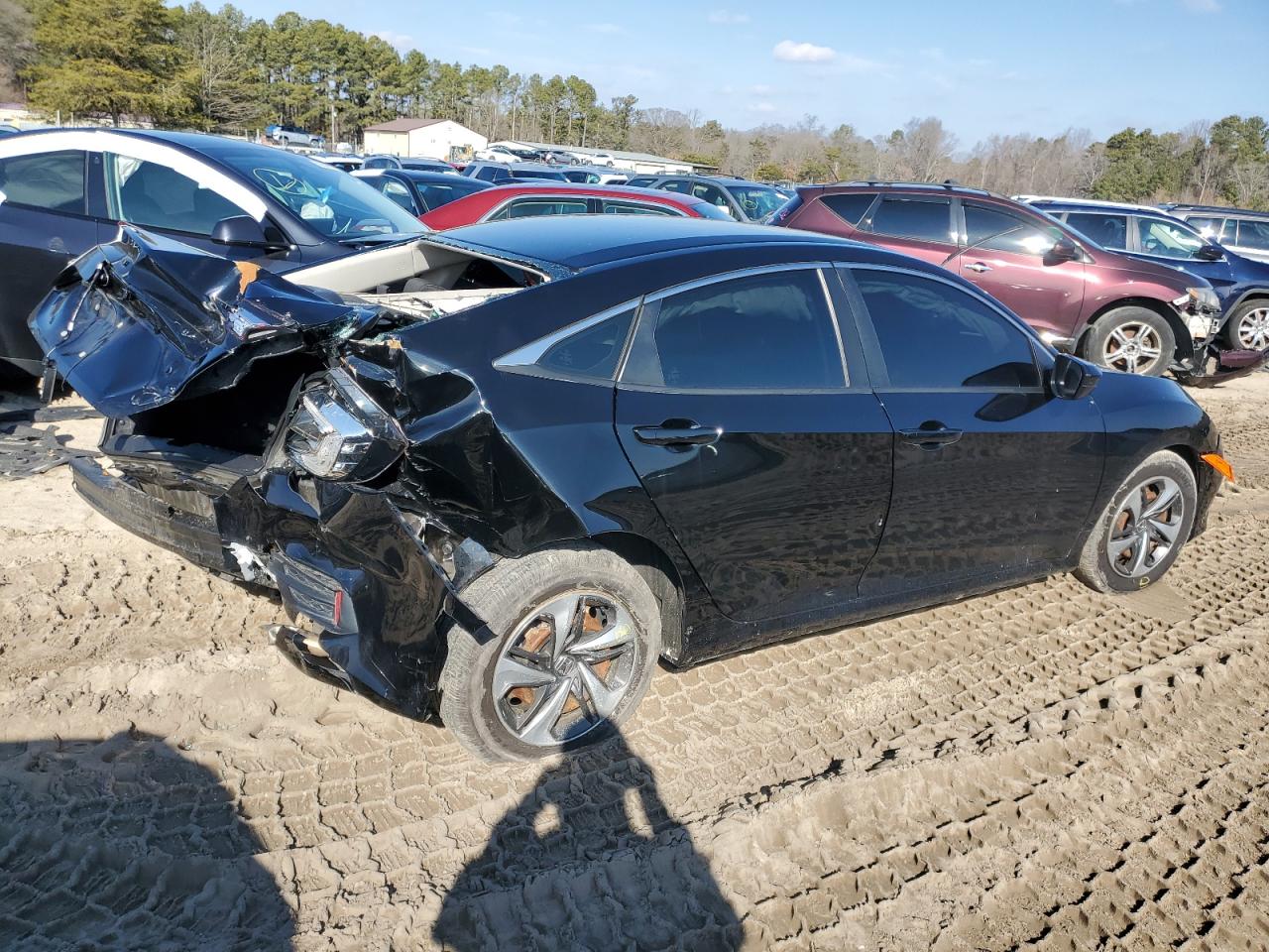 2020 Honda Civic VIN 2HGFC2F62LH529217 Copart auction photo, rear end / front end damage thumbnail 3