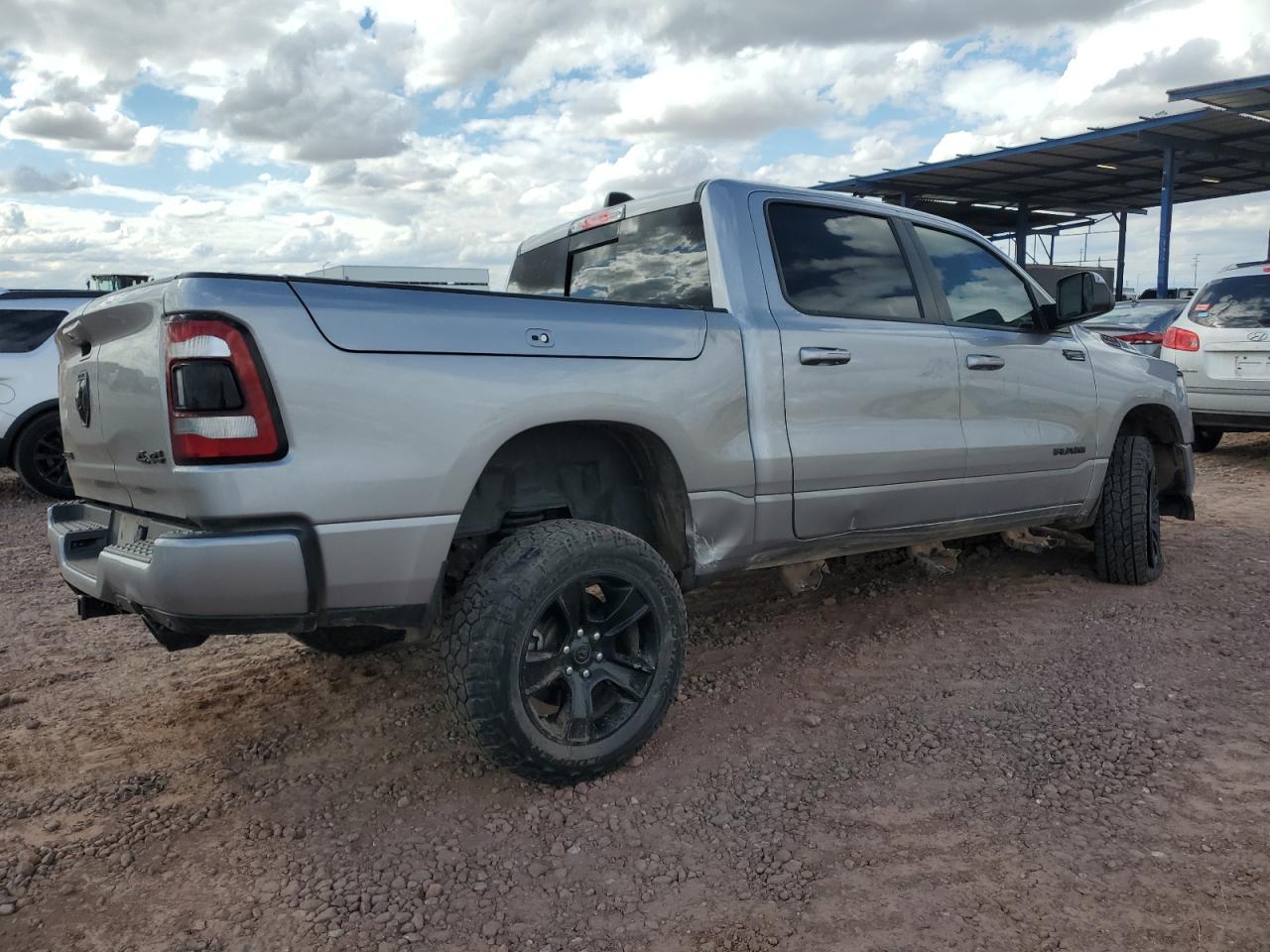 2021 RAM 1500 VIN 1C6SRFFT2MN512202 Copart auction photo, undercarriage / front end damage thumbnail 3