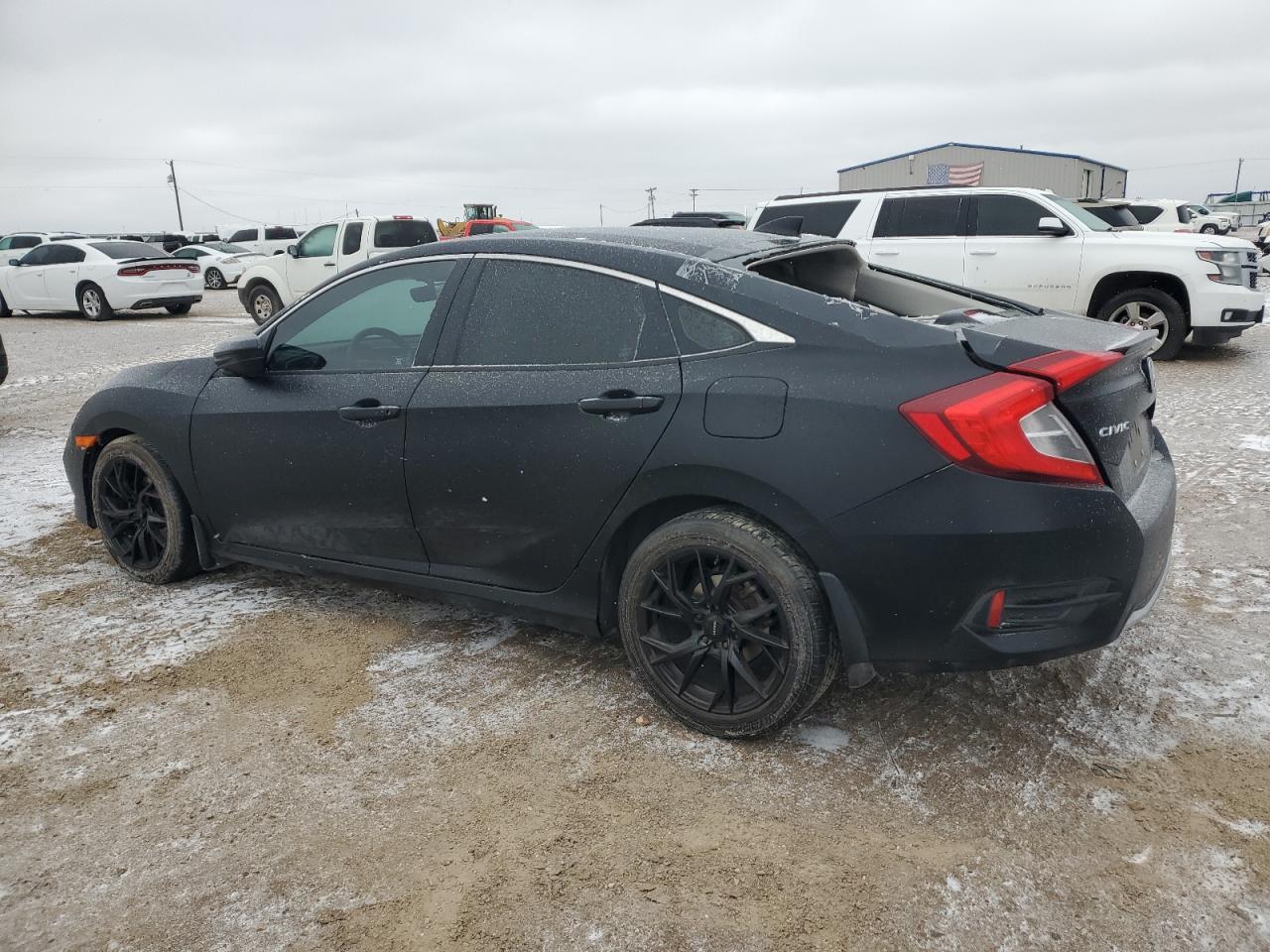 2019 Honda Civic VIN 19XFC1F75KE016295 Copart auction photo, side / rear end damage thumbnail 2