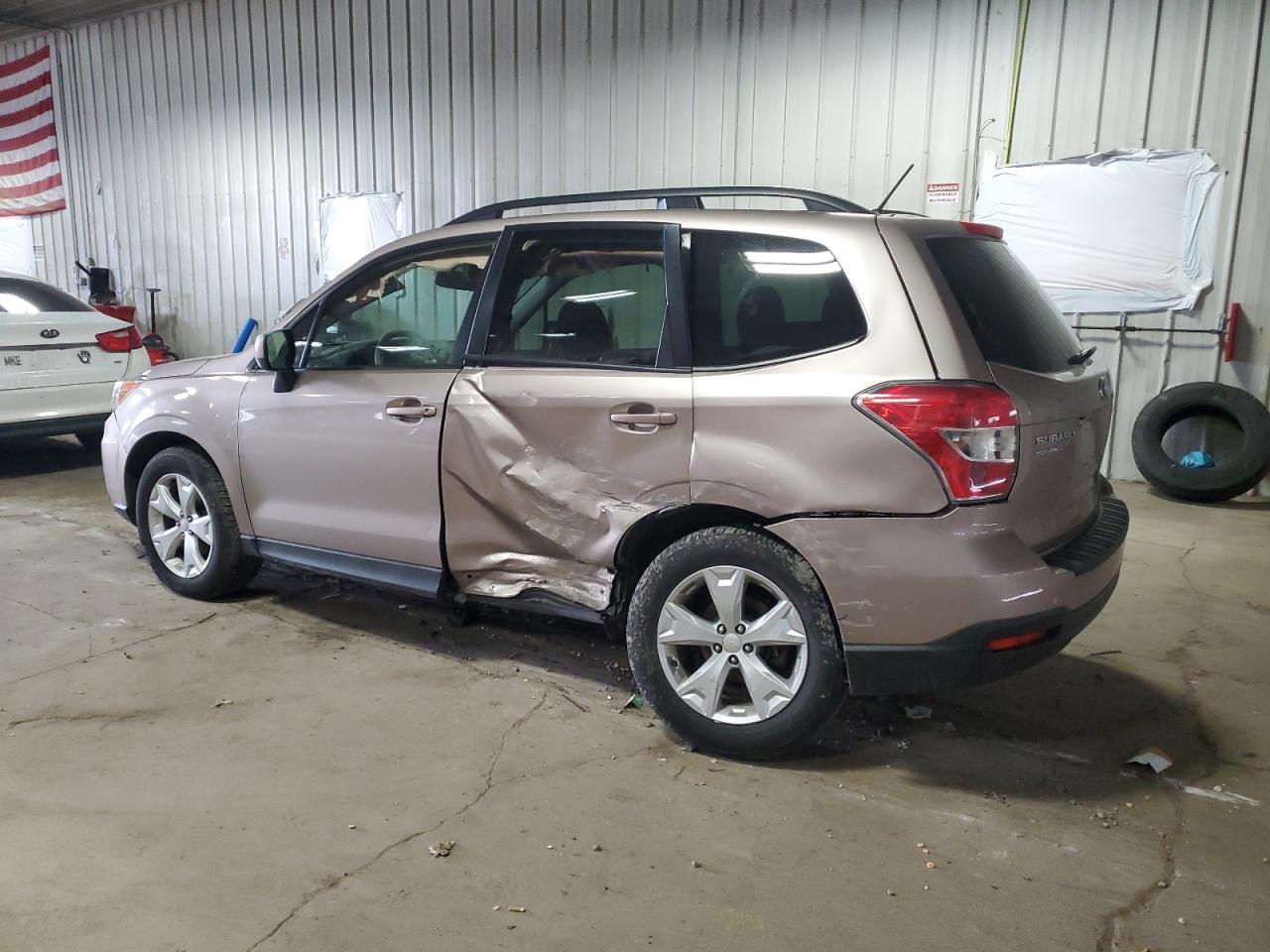 2014 Subaru Forester VIN JF2SJAEC8EH533500 Copart auction photo, side / rear end damage thumbnail 2