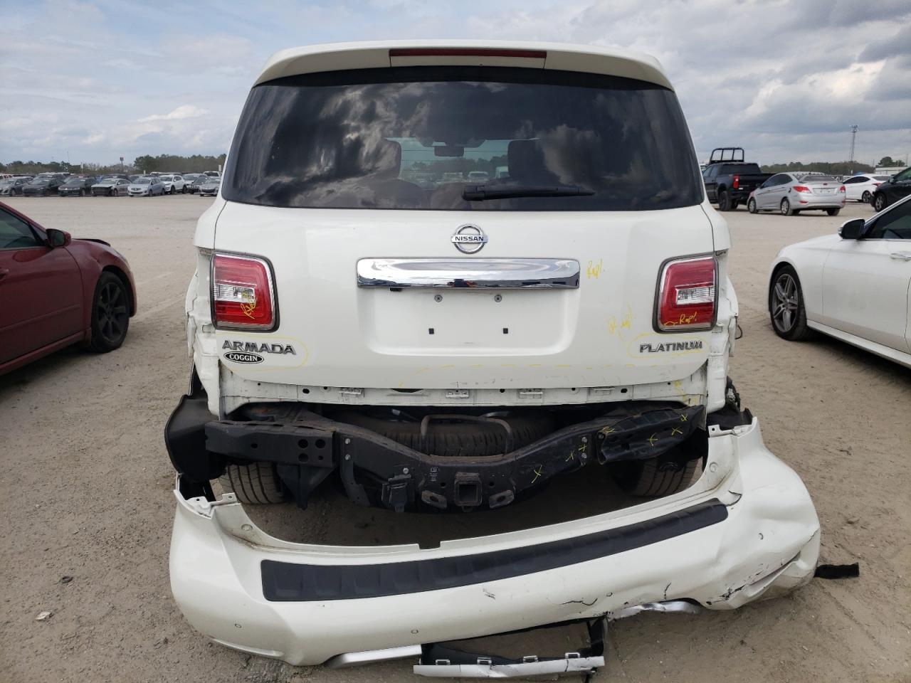 2018 Nissan Armada VIN JN8AY2NF0JX300186 Copart auction photo, rear end damage thumbnail 6