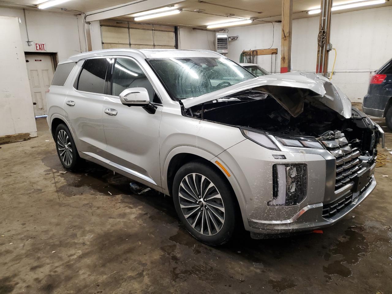 2024 Hyundai Palisade VIN KM8R7DGE7RU662218 Copart auction photo, front end damage thumbnail 4