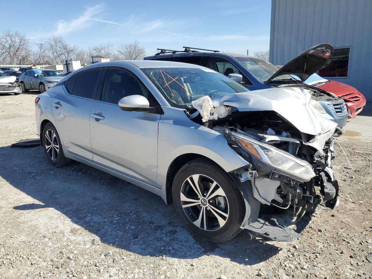 2021 Nissan Sentra VIN 3N1AB8CV2MY314347 Copart auction photo, front end damage thumbnail 4