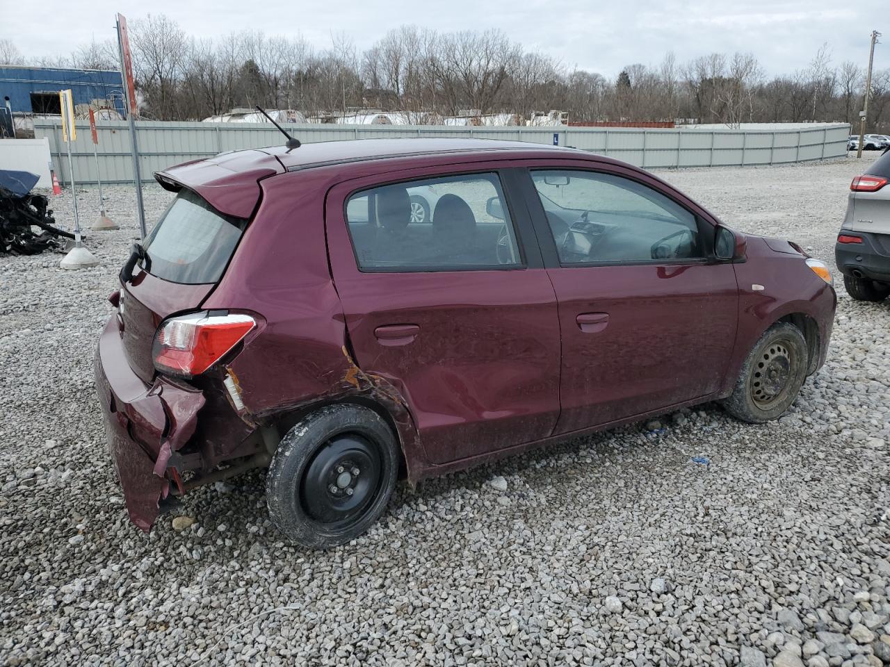 2021 Mitsubishi Mirage VIN ML32AUHJ9MH004469 Copart auction photo, rear end / side damage thumbnail 3
