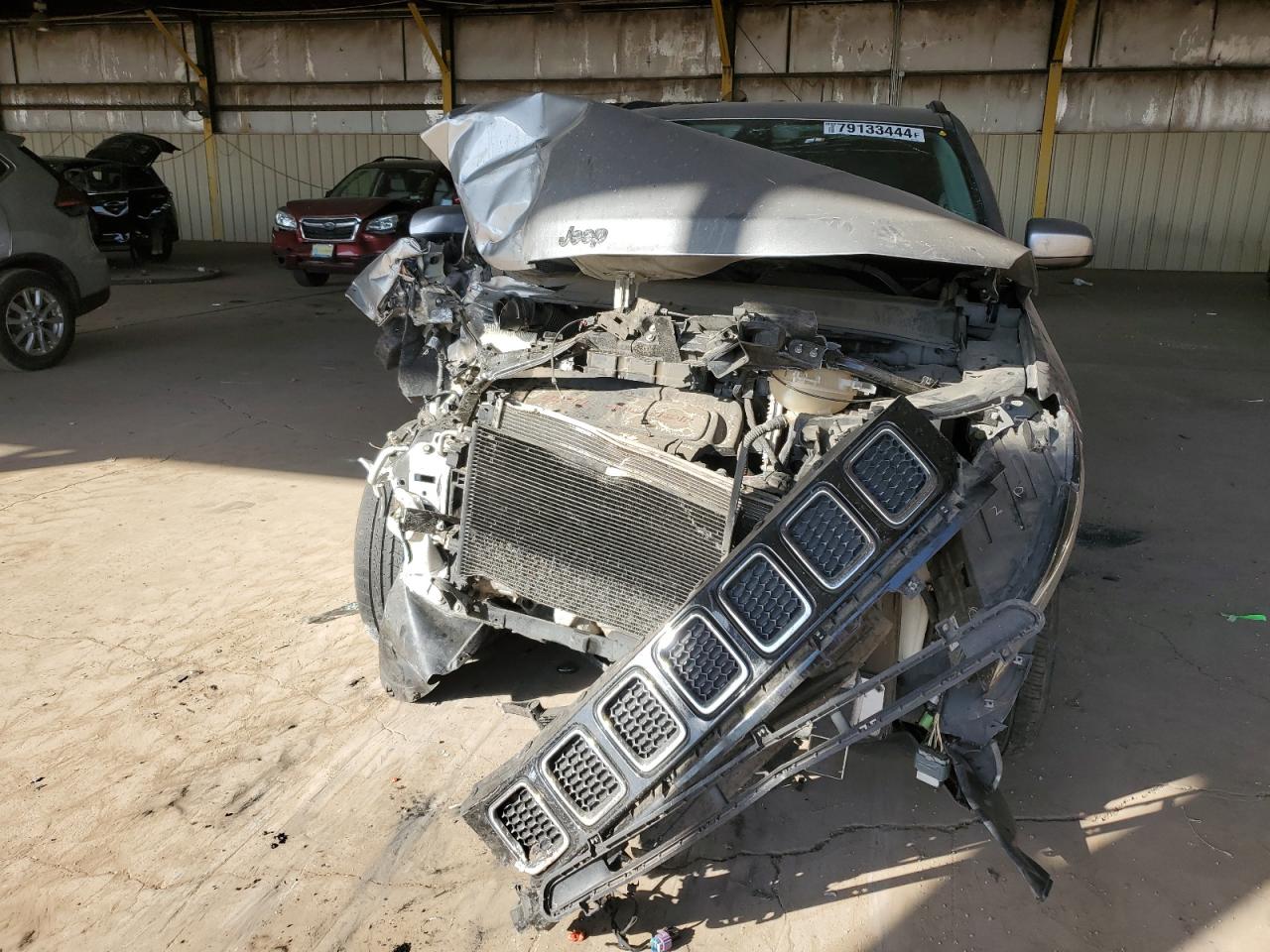 2018 Jeep Compass VIN 3C4NJDBBXJT365962 Copart auction photo, front end / side damage thumbnail 5