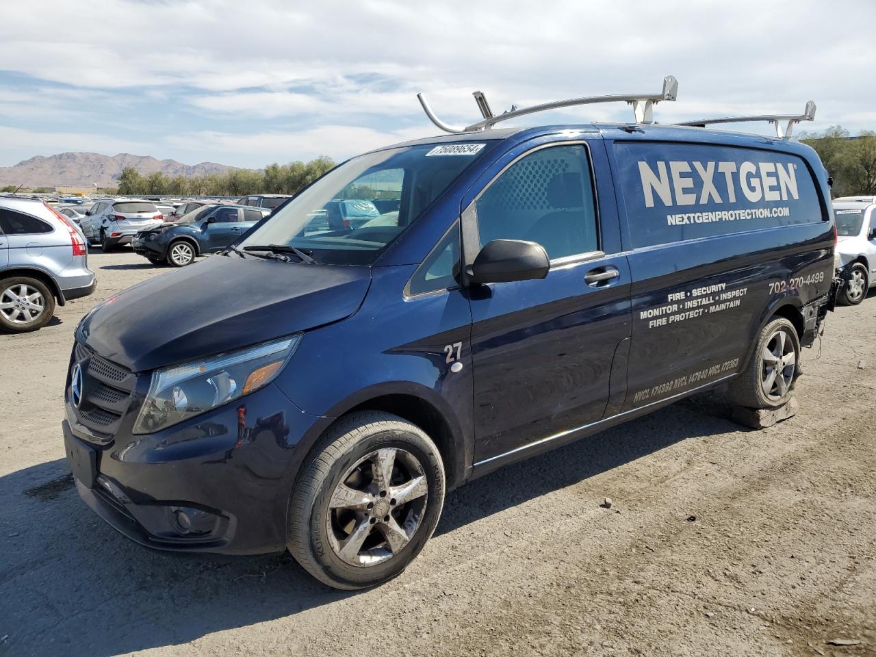 2017 Mercedes-Benz Metris VIN WD3PG2EA8H3326916 - Copart auction photo