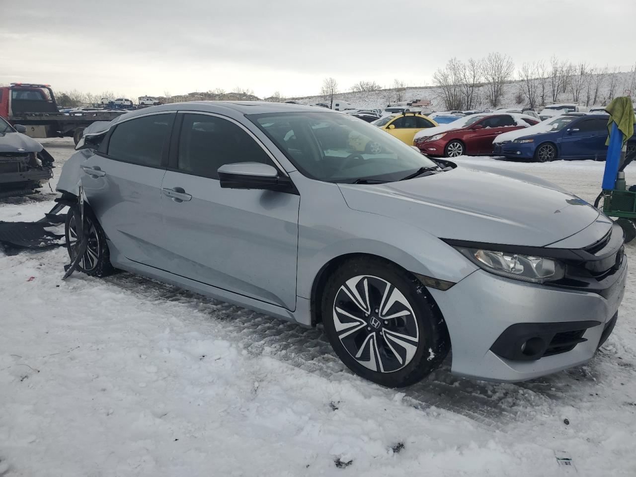2017 Honda Civic VIN 19XFC1F30HE014573 Copart auction photo, rear end / side damage thumbnail 4
