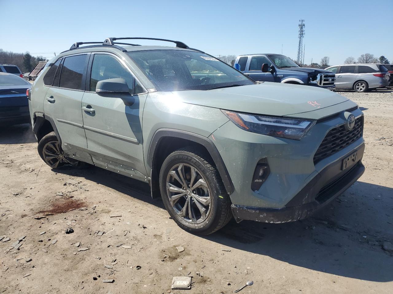 2023 Toyota RAV 4 VIN JTMB6RFV0PJ027508 Copart auction photo, undercarriage / side damage thumbnail 4