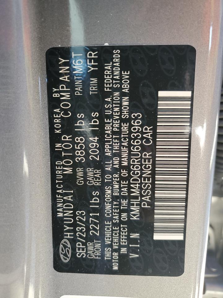 2024 Hyundai Elantra VIN KMHLM4DG6RU663963 Copart auction photo, rear end damage thumbnail 13