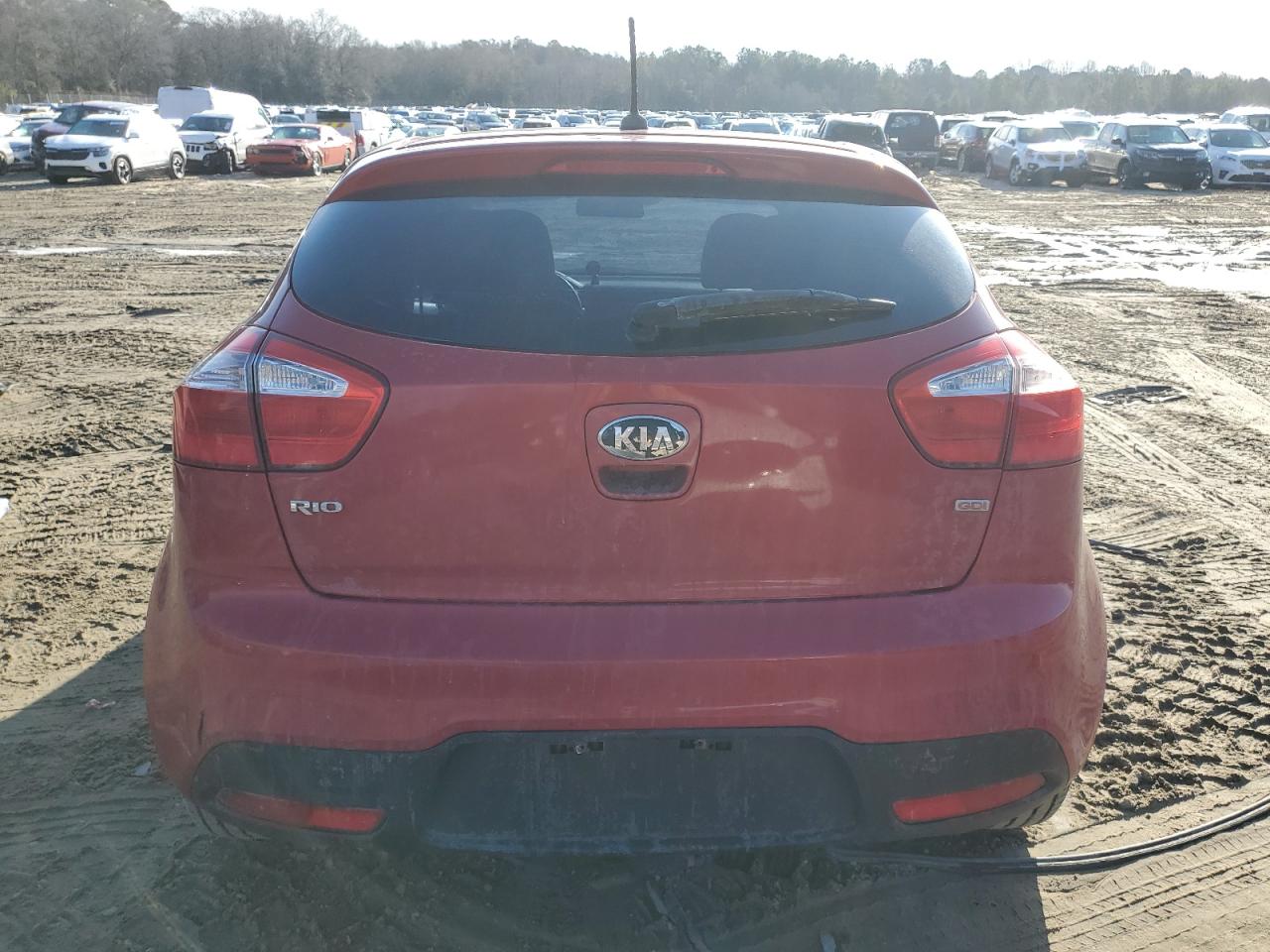2013 KIA Rio VIN KNADM5A33D6288690 Copart auction photo, side / normal wear damage thumbnail 6