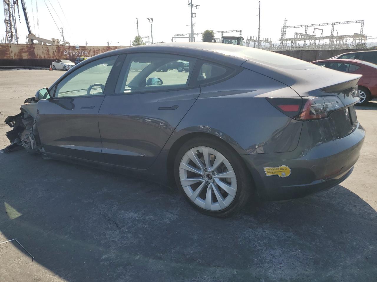 2022 Tesla Model 3 VIN 5YJ3E1EA1NF372879 Copart auction photo, front end / undercarriage damage thumbnail 2