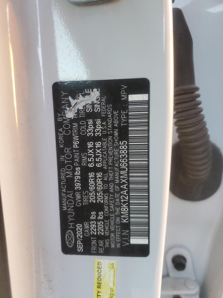 2021 Hyundai Kona VIN KM8K12AAXMU663885 Copart auction photo, rear end damage thumbnail 13