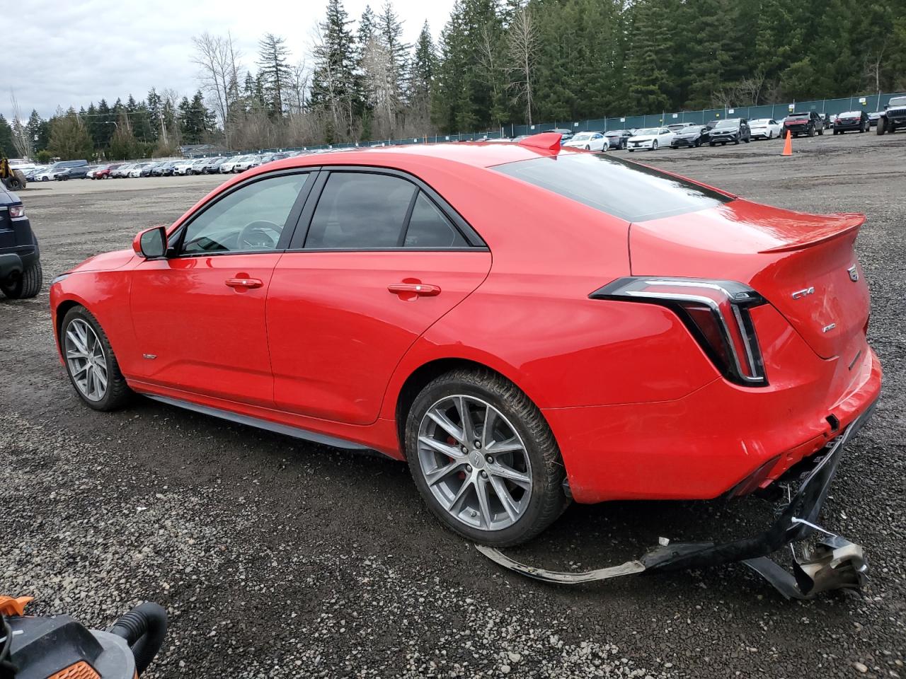 2020 Cadillac CT4 VIN 1G6DH5RL7L0155592 Copart auction photo, rear end / undercarriage damage thumbnail 2