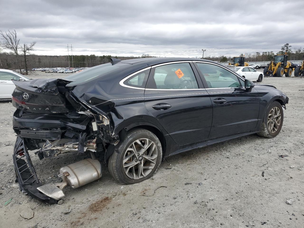 2020 Hyundai Sonata VIN 5NPEF4JA1LH010661 Copart auction photo, all over damage thumbnail 3