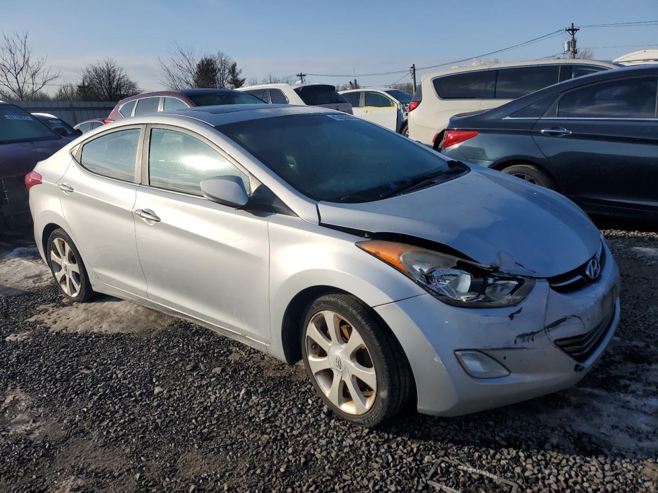 2012 Hyundai Elantra VIN 5NPDH4AE0CH089510 Copart auction photo, front end damage thumbnail 4