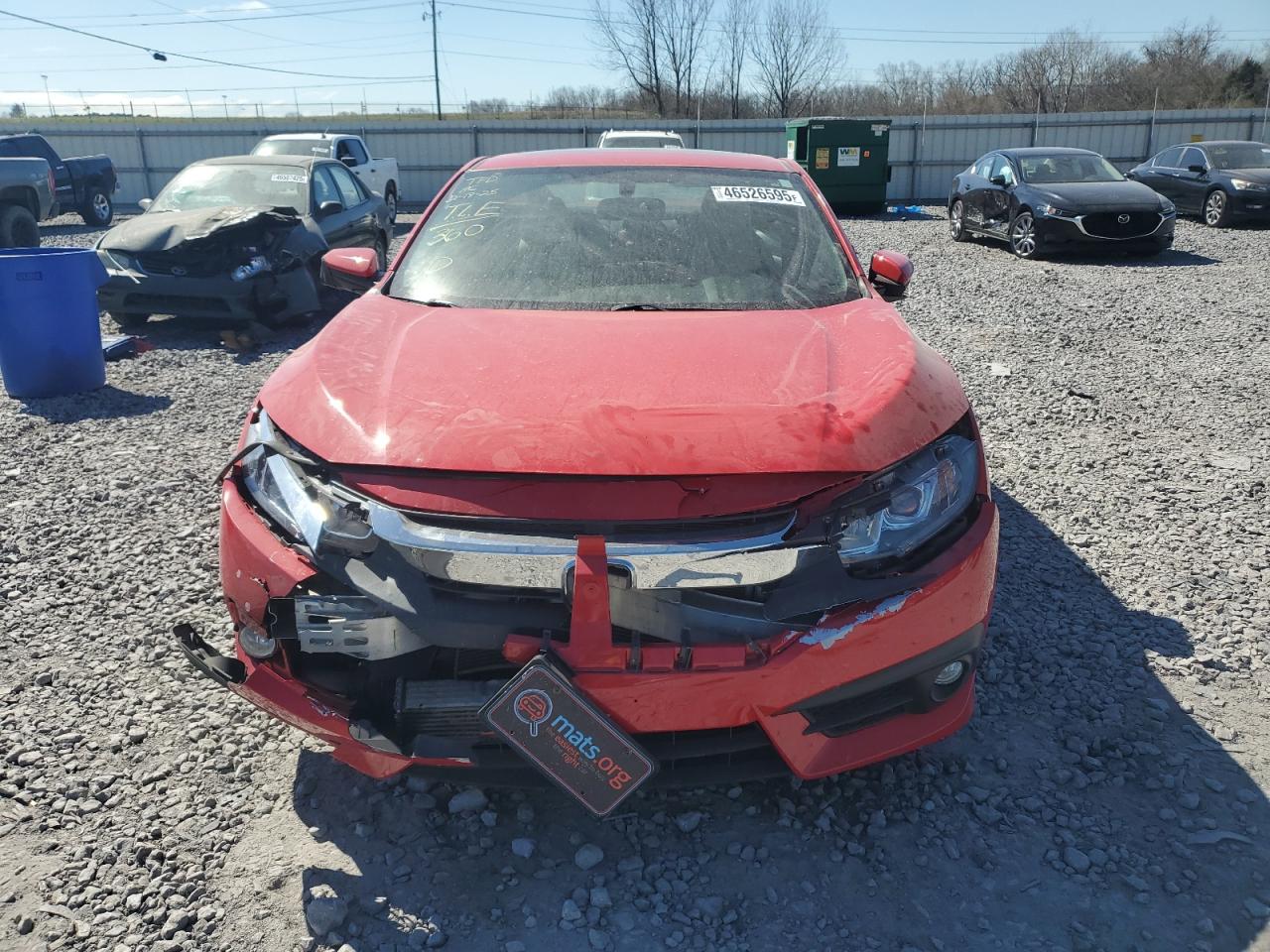 2017 Honda Civic VIN 2HGFC3B38HH350754 Copart auction photo, front end / rear end damage thumbnail 5