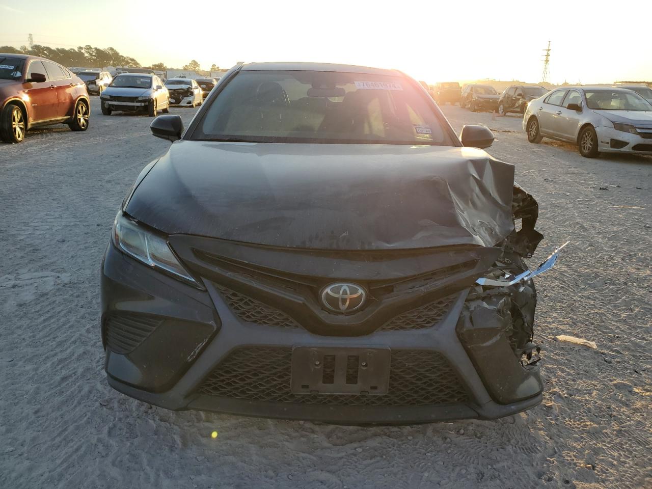 2019 Toyota Camry VIN 4T1B11HK8KU741019 Copart auction photo, front end / side damage thumbnail 3