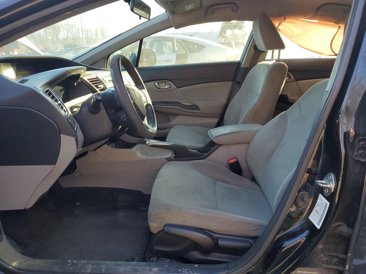 2013 Honda Civic VIN 2HGFB2F55DH594915 Copart auction photo, side damage thumbnail 7