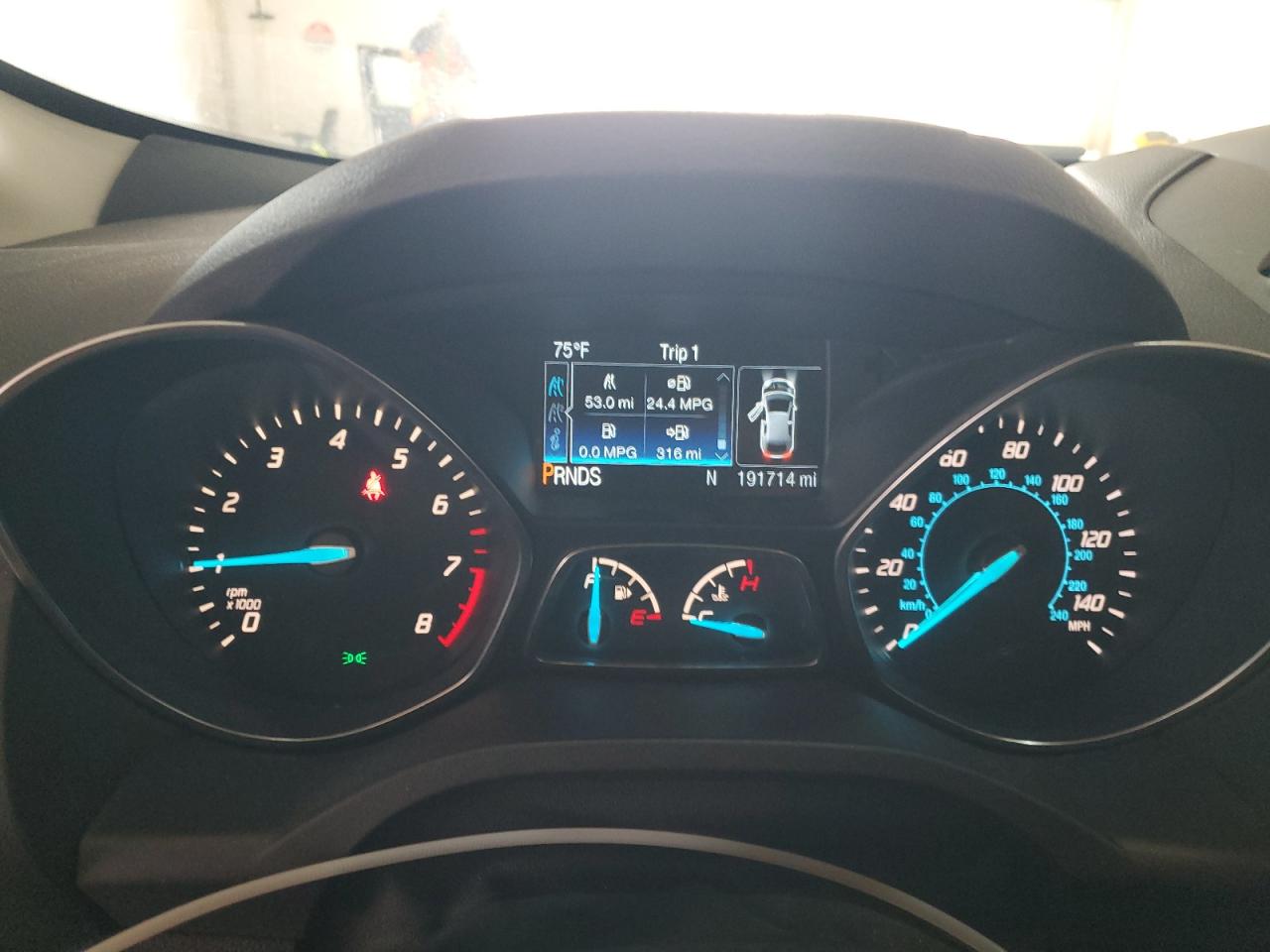 2016 Ford Escape VIN 1FMCU0GX4GUB81302 Copart auction photo, front end damage thumbnail 9