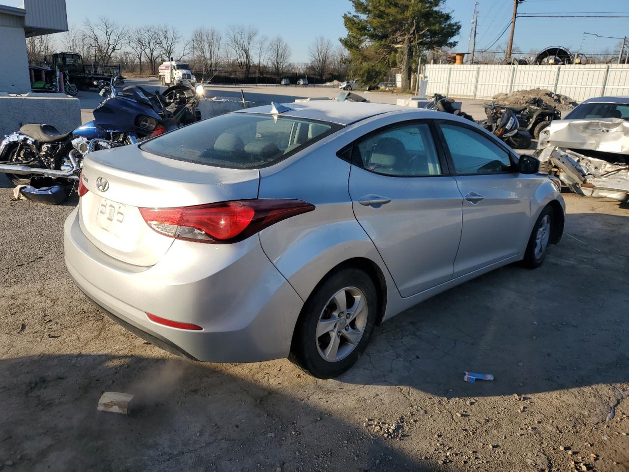 2015 Hyundai Elantra VIN 5NPDH4AE4FH551524 Copart auction photo, side / front end damage thumbnail 3