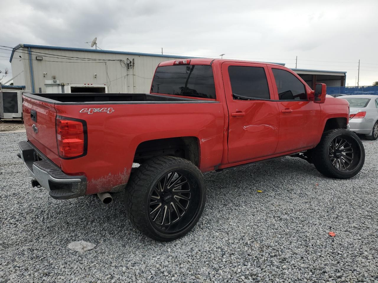 2016 Chevrolet Silverado VIN 3GCUKREC5GG349678 Copart auction photo, side damage thumbnail 3