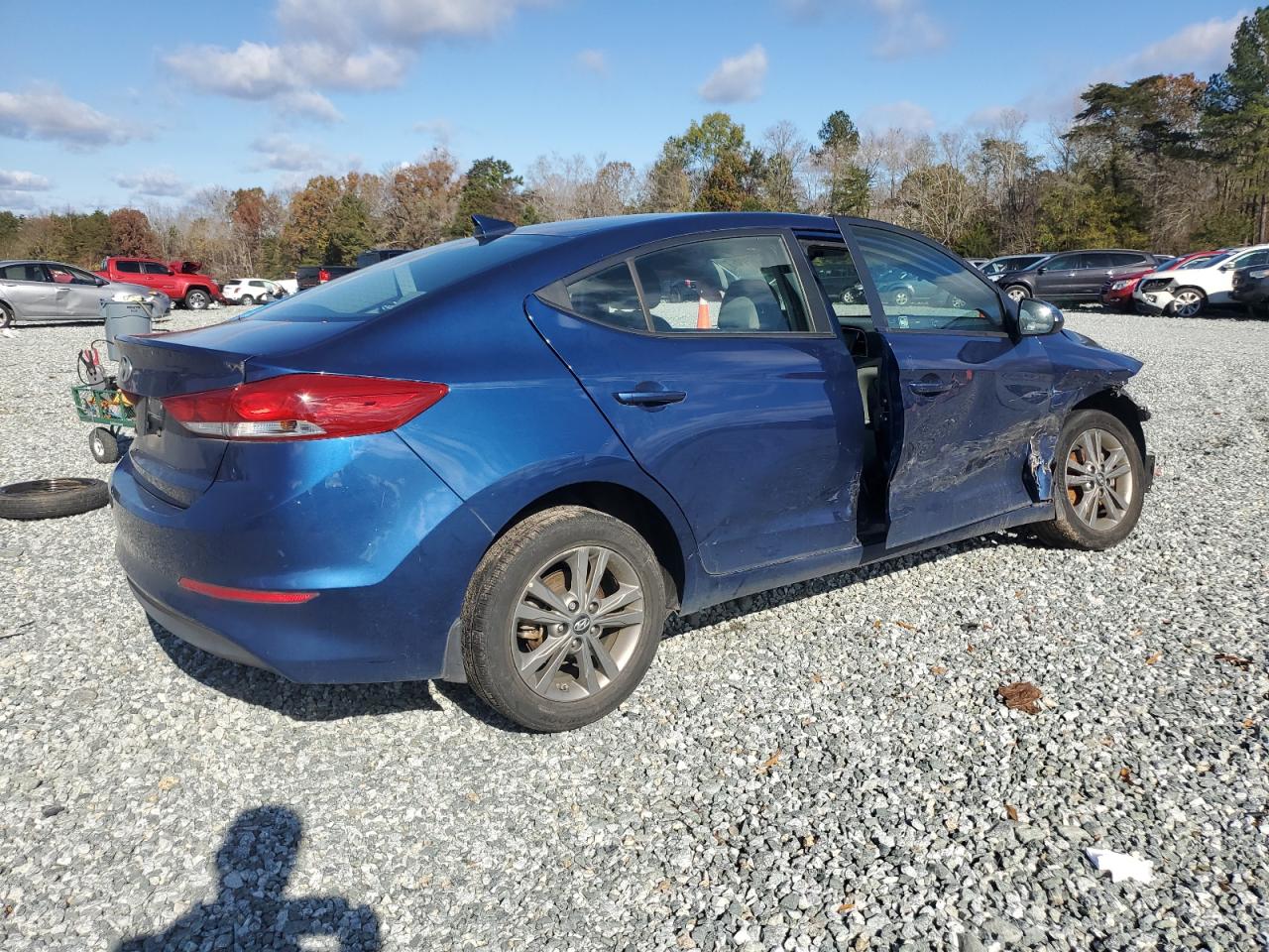 2018 Hyundai Elantra VIN 5NPD84LF7JH366852 Copart auction photo, front end / side damage thumbnail 3