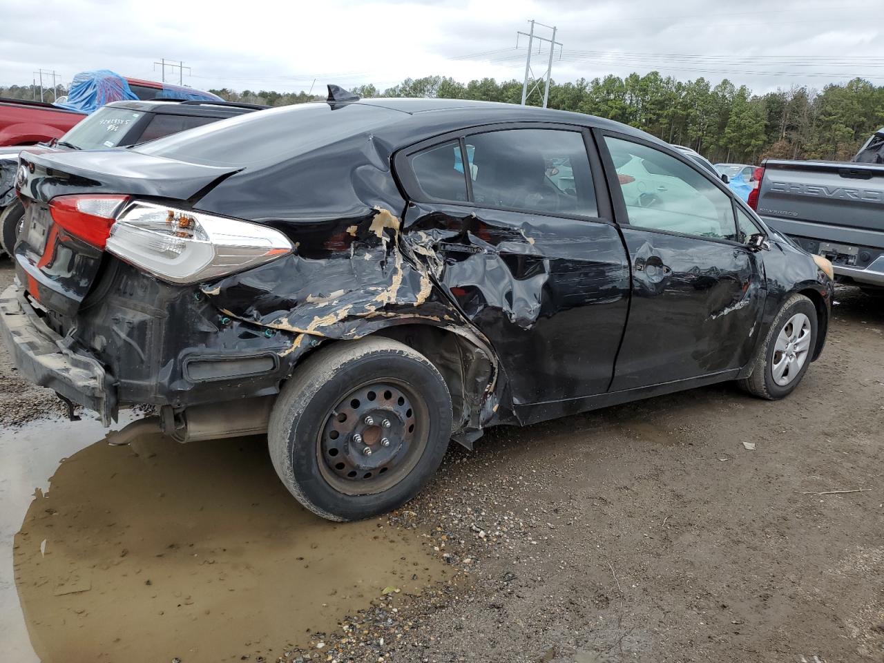 2016 KIA Forte VIN KNAFK4A64G5578238 Copart auction photo, side / rear end damage thumbnail 3