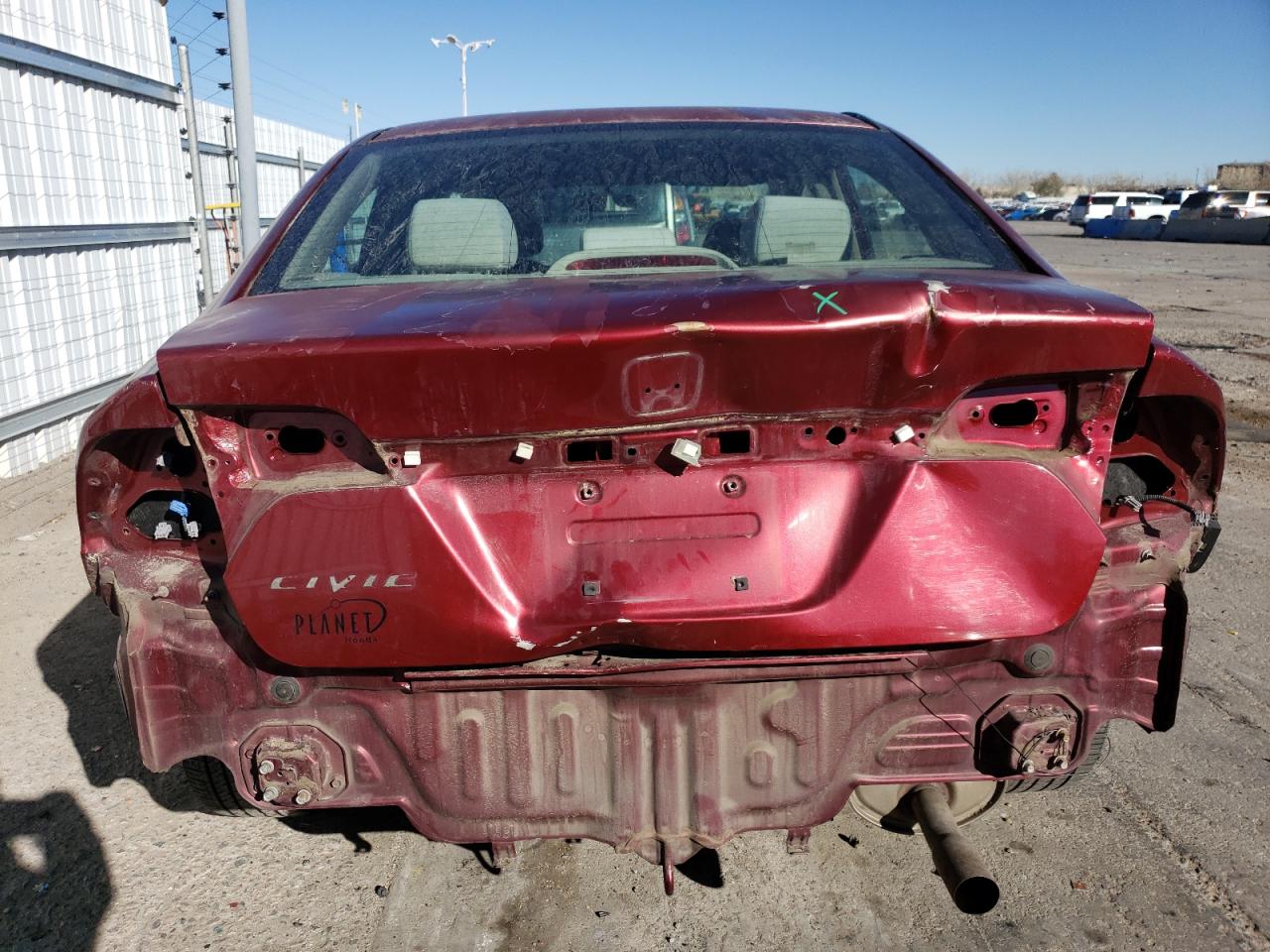 2009 Honda Civic VIN 19XFA16569E025747 Copart auction photo, rear end / hail damage thumbnail 6