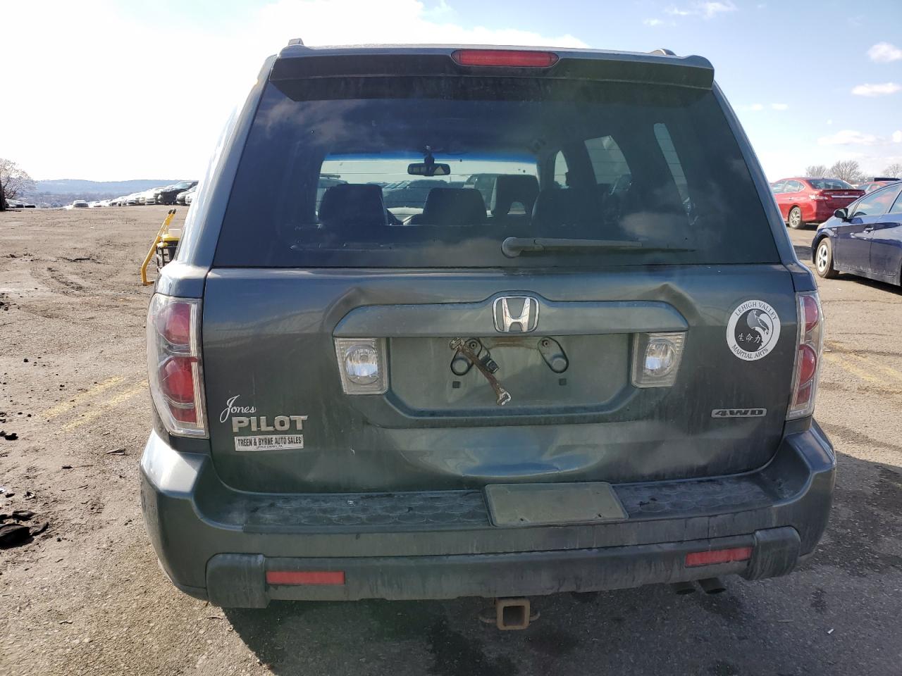 2006 Honda Pilot VIN 2HKYF18546H560977 Copart auction photo, rear end damage thumbnail 6
