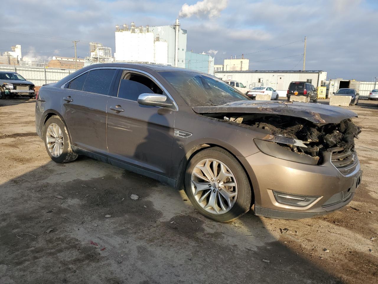 2015 Ford Taurus VIN 1FAHP2J84FG105497 Copart auction photo, burn - engine / rear end damage thumbnail 4