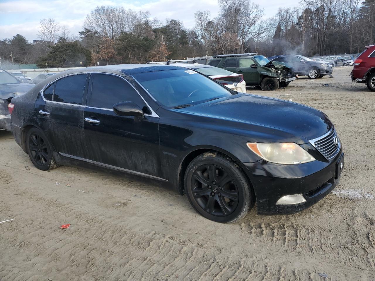 2007 Lexus LS VIN JTHBL46F675039464 Copart auction photo, side damage thumbnail 4