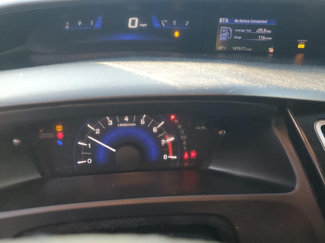 2013 Honda Civic VIN 2HGFB2F51DH601536 Copart auction photo, front end damage thumbnail 9
