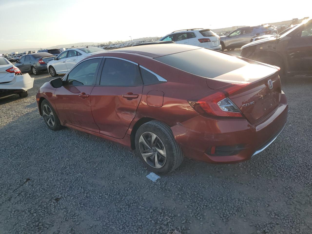 2021 Honda Civic VIN 2HGFC2F63MH542611 Copart auction photo, side damage thumbnail 2