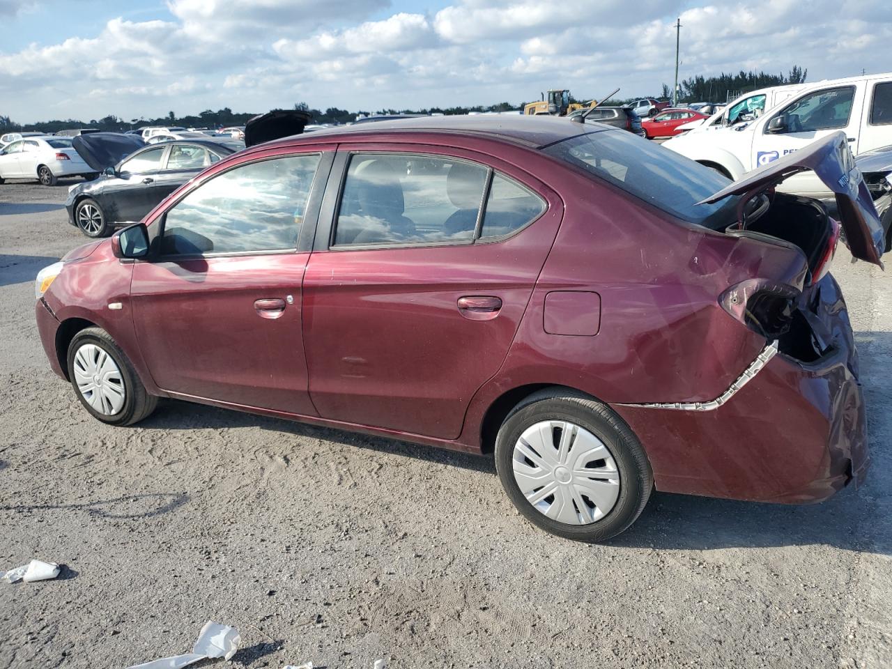 2018 Mitsubishi Mirage VIN ML32F3FJ6JHF00407 Copart auction photo, front end / rear end damage thumbnail 2