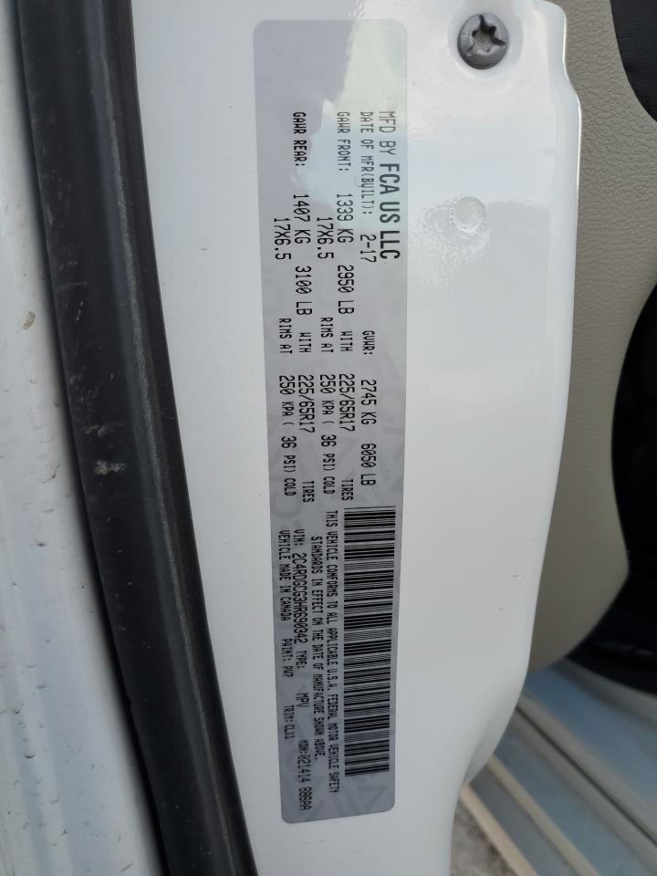 2017 Dodge Caravan VIN 2C4RDGCG3HR690342 Copart auction photo, mechanical / minor dent/scratches damage thumbnail 14