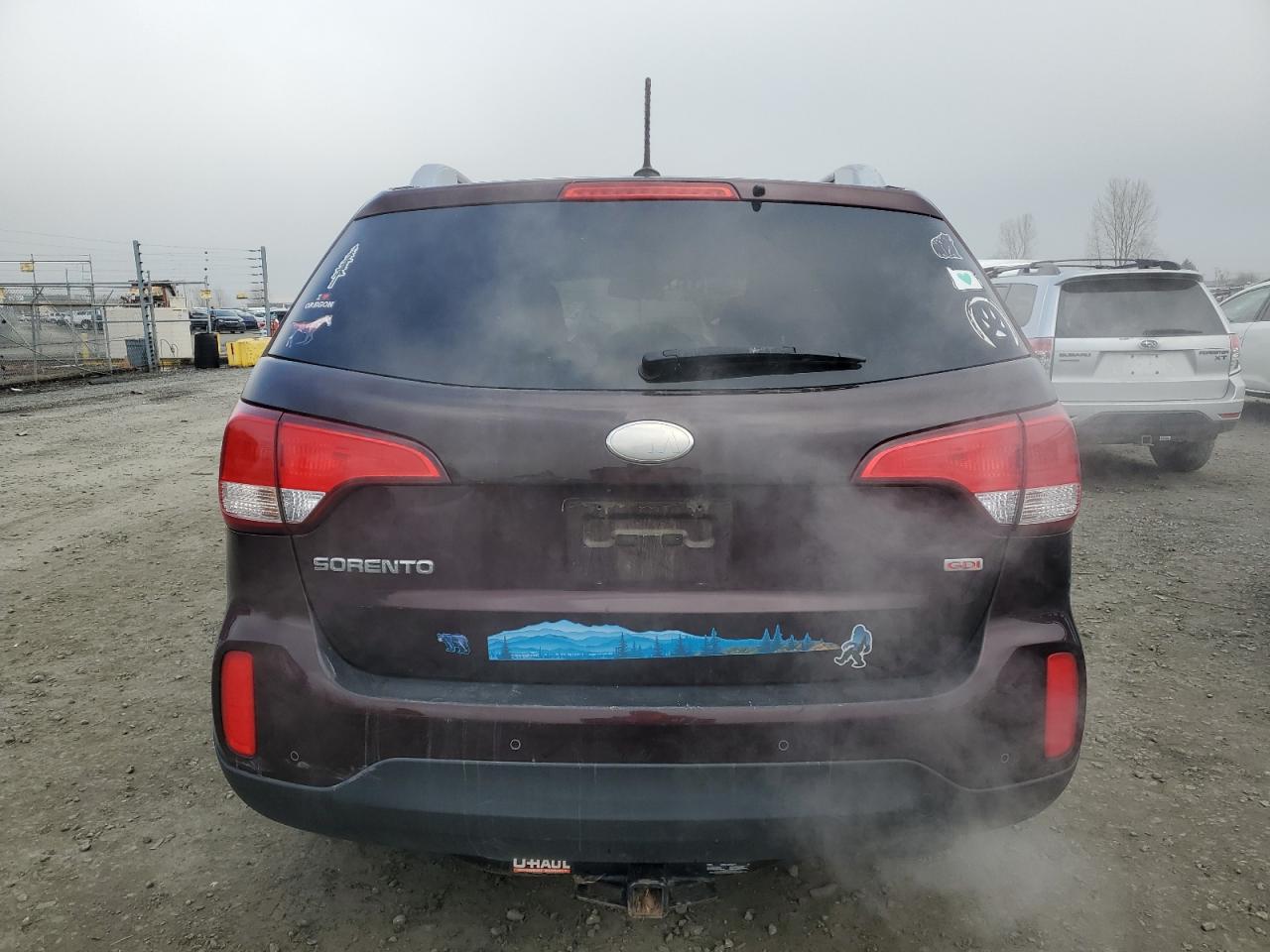 2015 KIA Sorento VIN 5XYKT3A66FG556935 Copart auction photo, front end damage thumbnail 6