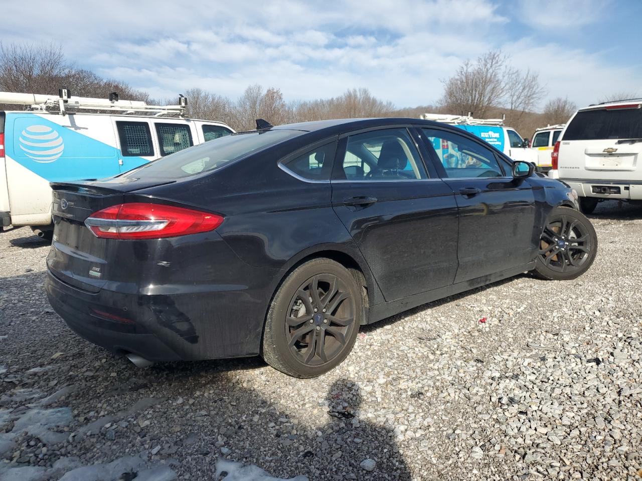 2020 Ford Fusion VIN 3FA6P0HD8LR246320 Copart auction photo, undercarriage / front end damage thumbnail 3