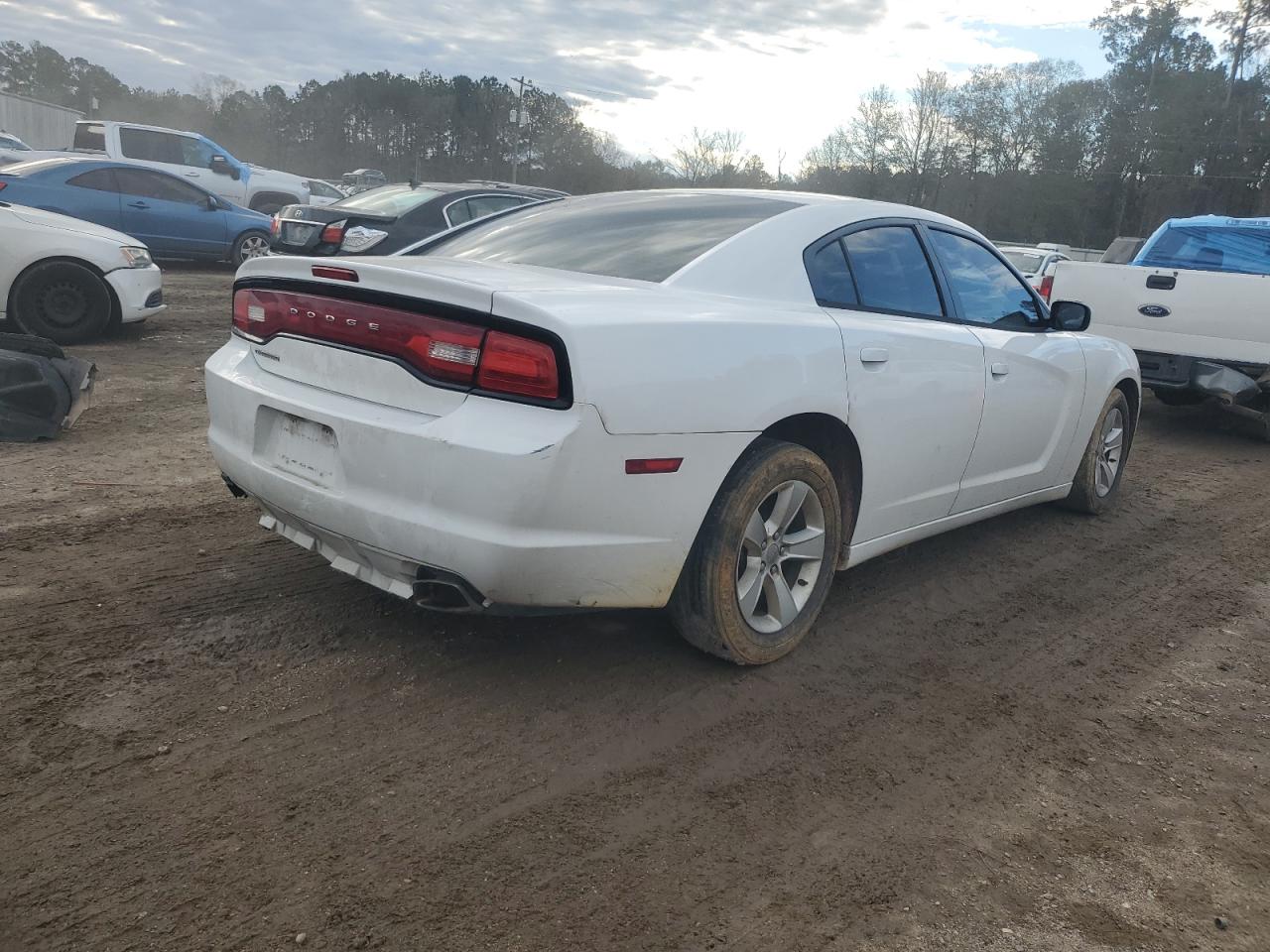 2013 Dodge Charger VIN 2C3CDXBG9DH730001 Copart auction photo, front end / side damage thumbnail 3