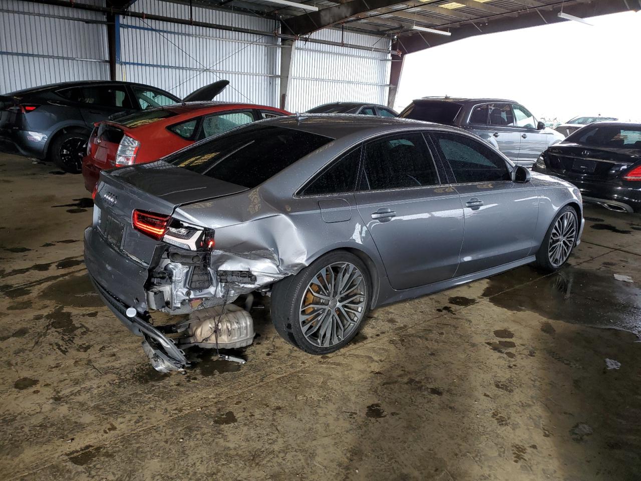 2016 Audi A6 VIN WAUDFAFC9GN181665 Copart auction photo, rear end / side damage thumbnail 3
