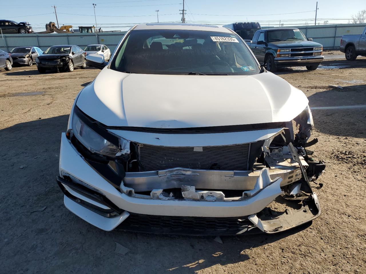2020 Honda Civic VIN SHHFK7H81LU402282 Copart auction photo, front end / side damage thumbnail 5