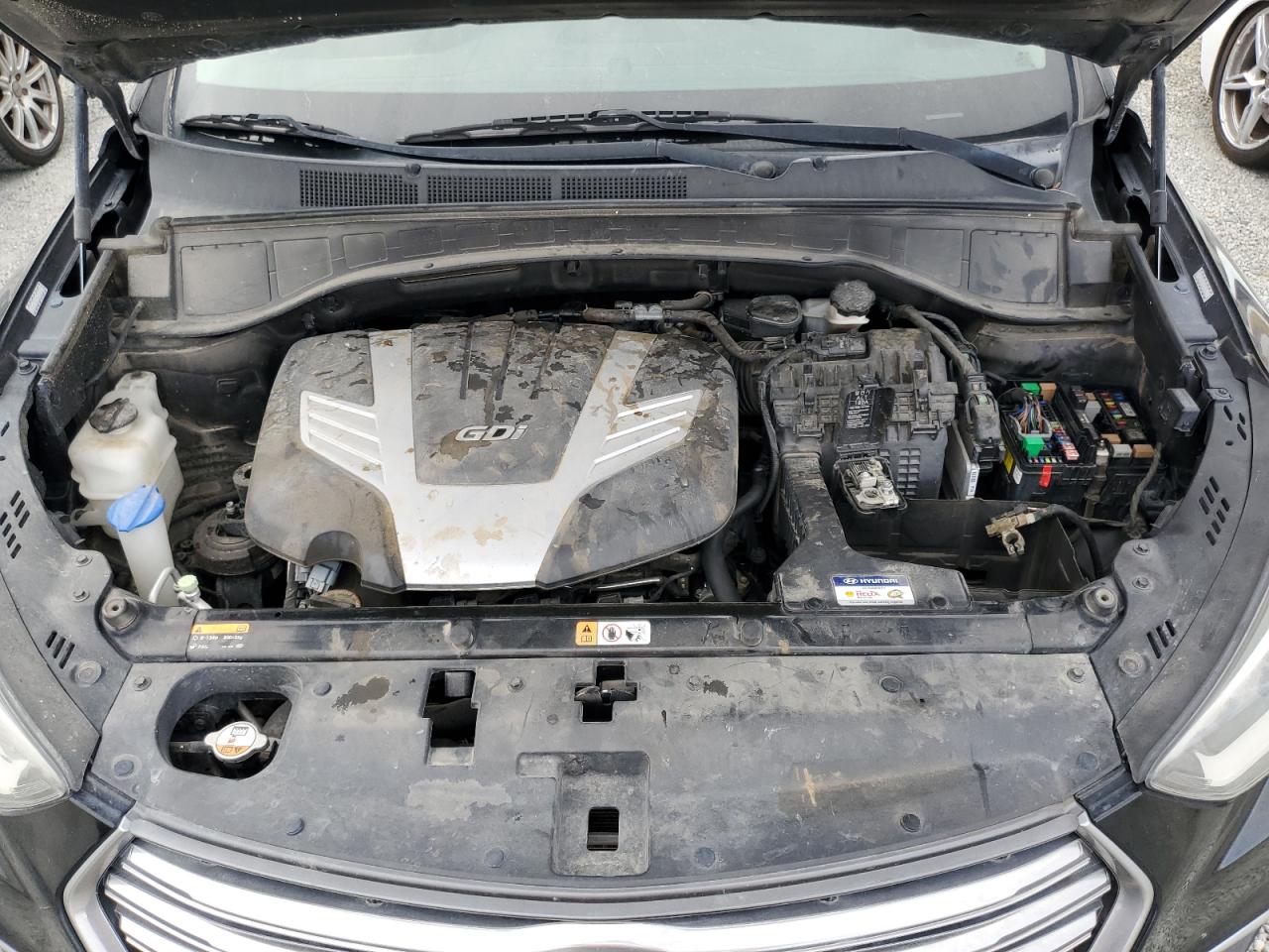 2017 Hyundai Santa Fe VIN KM8SM4HF9HU190510 Copart auction photo, undercarriage / front end damage thumbnail 12