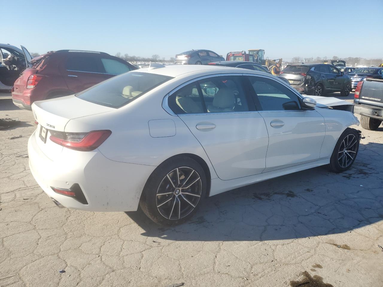 2021 BMW 3er VIN 3MW5R7J0XM8B50886 Copart auction photo, front end damage thumbnail 3