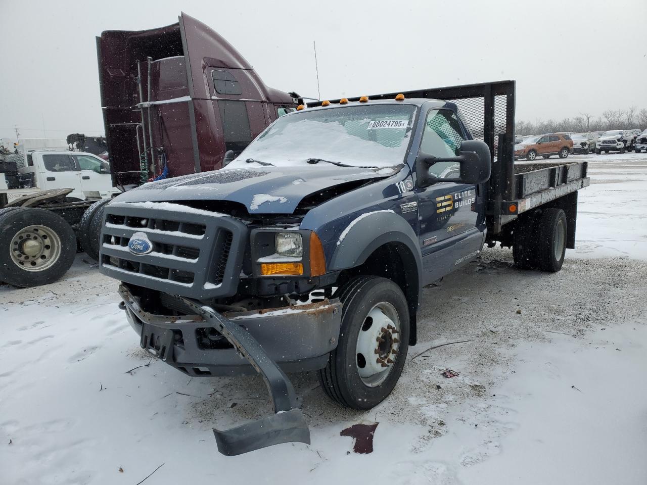 2007 Ford F450 VIN 1FDXF46P27EB38382 Copart auction photo, front end damage thumbnail 2
