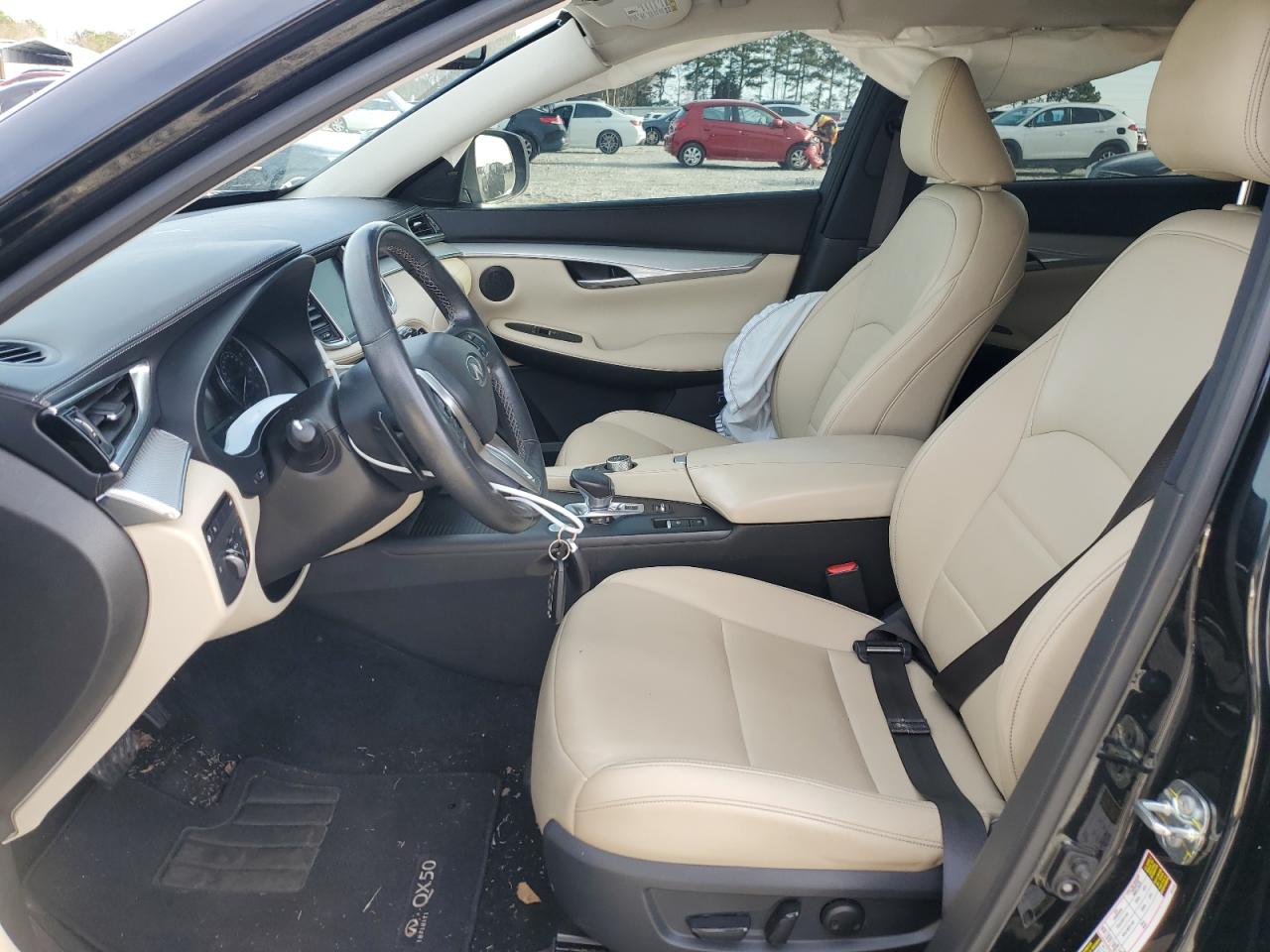 2021 Infiniti QX50 VIN 3PCAJ5CA3MF107005 Copart auction photo, side / front end damage thumbnail 7